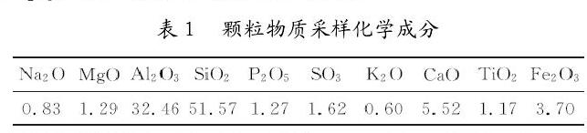 表1 顆粒物質(zhì)采樣化學成分